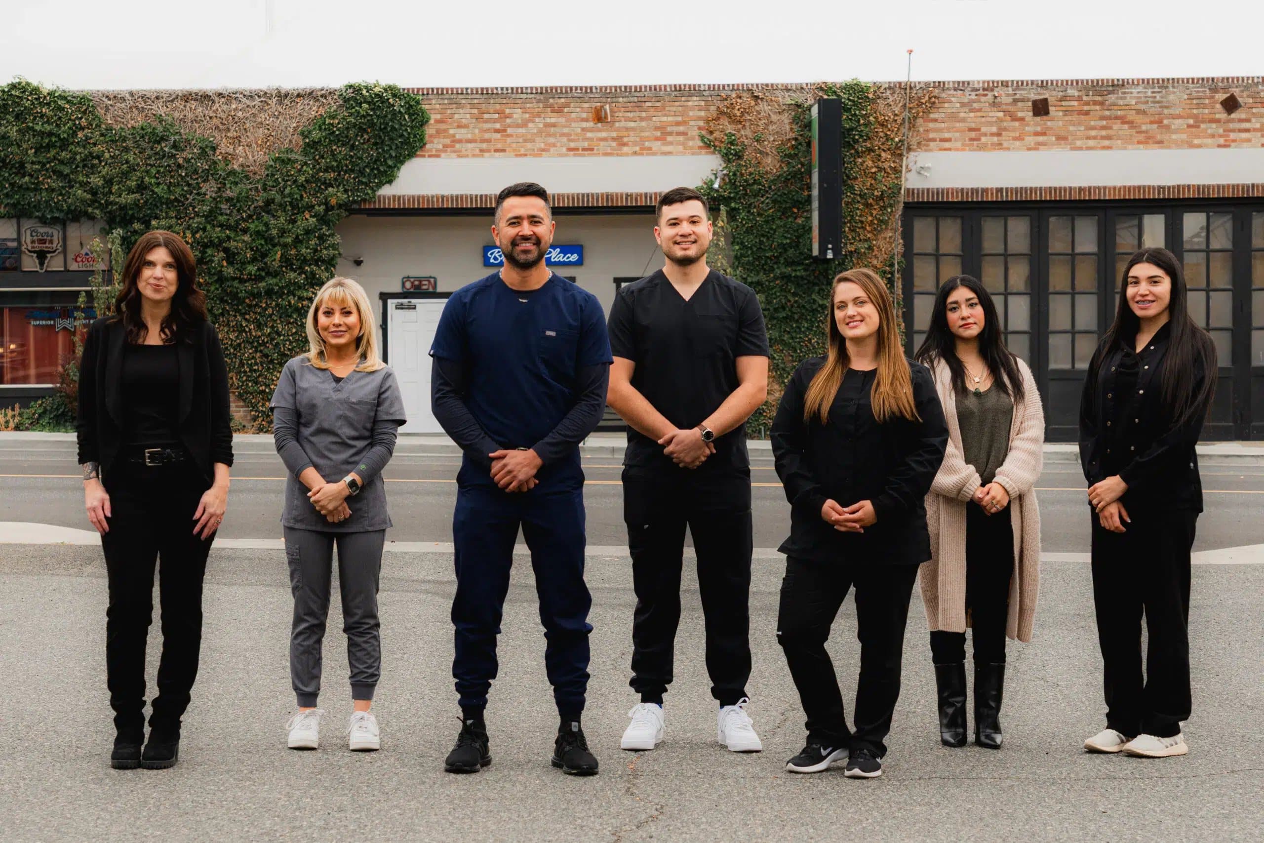 Central Washington Dental Care team outside the practice